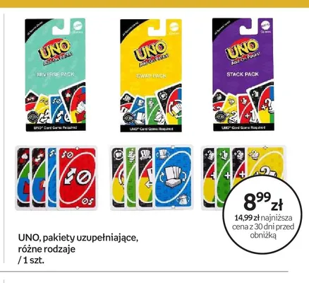 Karty UNO pakiety uzupełniające promocja w Empik