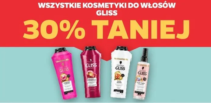 Kosmetyki do włosów Gliss promocja w Netto