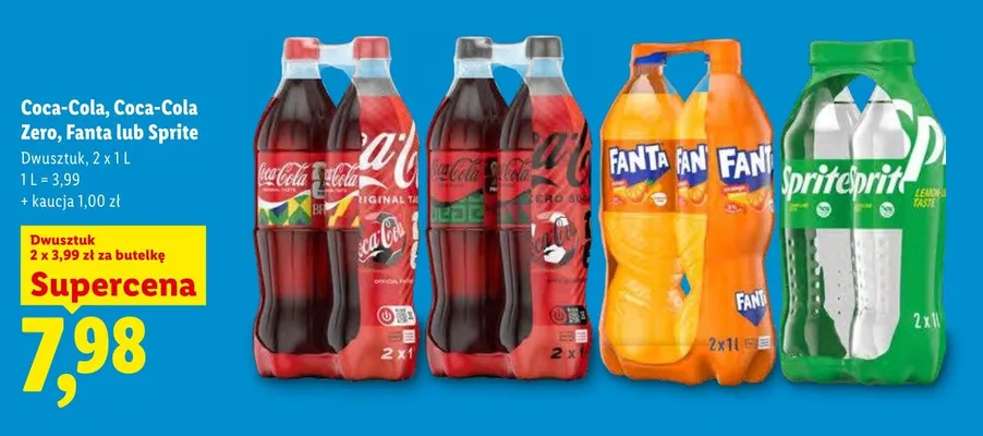 Napój gazowany Coca-Cola Original Taste 2-pak promocja w Lidl
