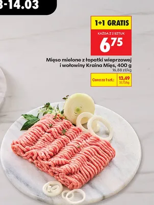 Mięso mielone z łopatki wieprzowej i wołowiny promocja w Biedronka