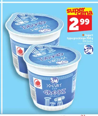 Jogurt typu greckiego OSM Siedlce promocja w TOPAZ