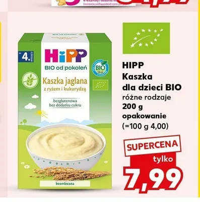 Kaszka dla dzieci BIO HiPP Kaszka jaglana z ryżem i kukurydzą promocja w Kaufland