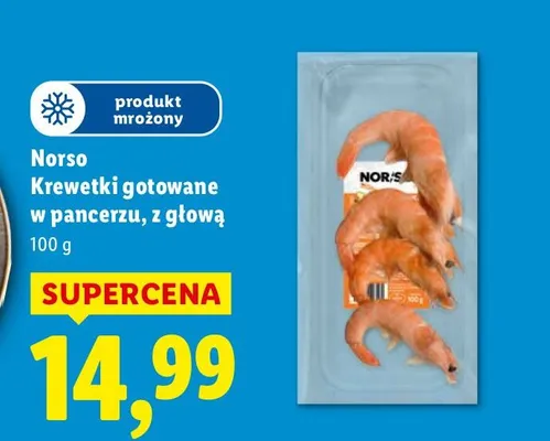 Krewetki gotowane w pancerzu, z głową promocja w Lidl