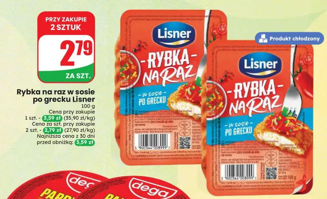 Rybka na raz w sosie po grecku Lisner promocja w Dino