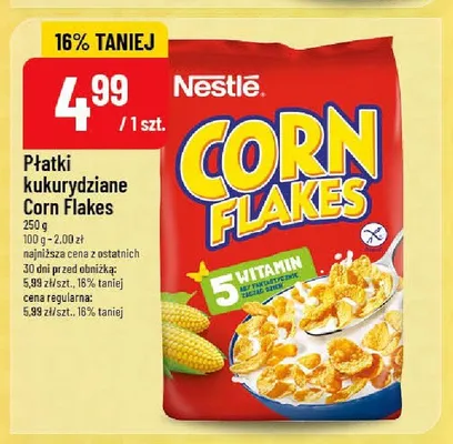 Płatki kukurydziane Corn Flakes promocja w POLOmarket