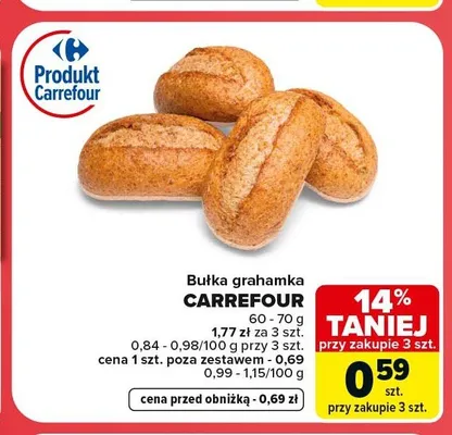 Bułka grahamka Carrefour promocja w Carrefour