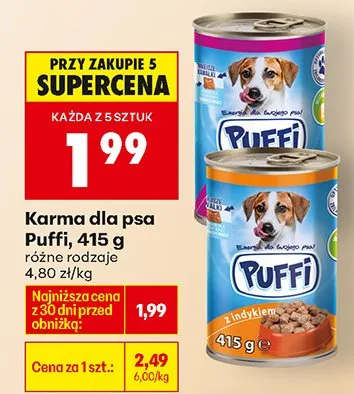 Karma dla psa, różne rodzaje promocja w Biedronka