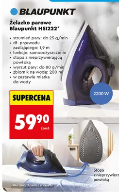 Żelazko parowe Blaupunkt HSI222 promocja w Biedronka