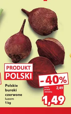 Buraki czerwone polskie promocja w Kaufland