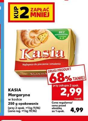 Margaryna w kostce Kasia promocja w Kaufland