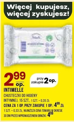 Chusteczki do higieny intymnej promocja w Drogerie Natura