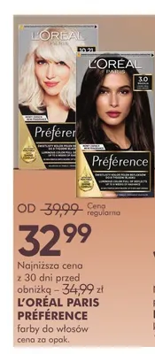 Farba do włosów L'Oreal Paris Preference promocja w Super-Pharm