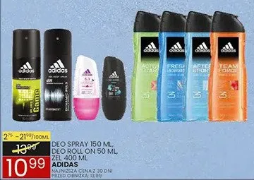 Deo spray 150 ml, antyperspirant roll-on 50 ml, gel 200 ml promocja w Wafelek