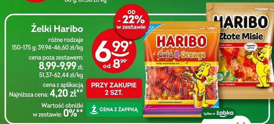 Żelki Cola & Orange Haribo promocja w Żabka