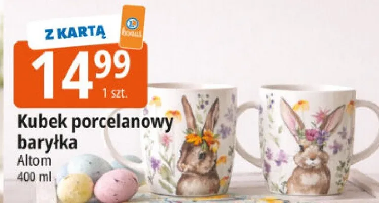 Kubek porcelanowy baryłka 400 ml promocja w Leclerc