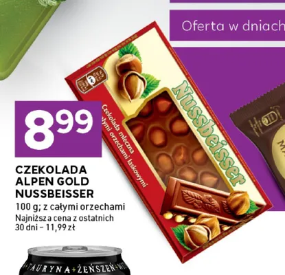 Czekolada mleczna Alpen Gold Nussbeisser promocja w Stokrotka