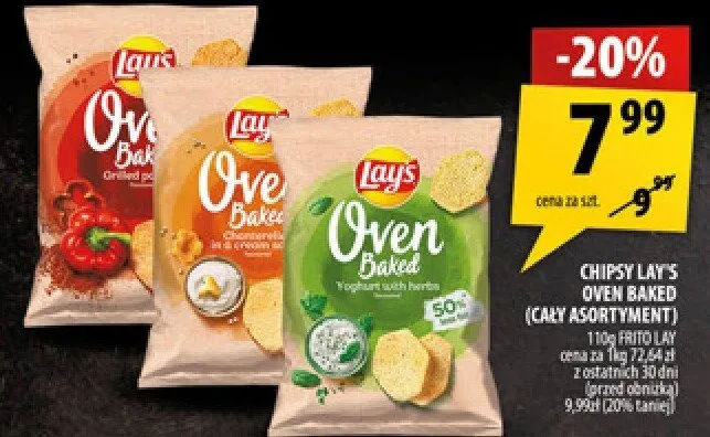 Chipsy Lay's Oven Baked promocja w Arhelan
