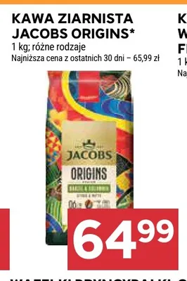 Kawa ziarnista Jacobs Origins promocja w Stokrotka