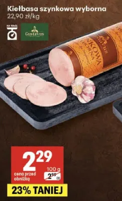 Kiełbasa szynkowa wyborna promocja w Delikatesy Centrum