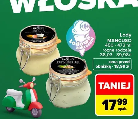 Lody Pistacchio Mancuso promocja w Carrefour