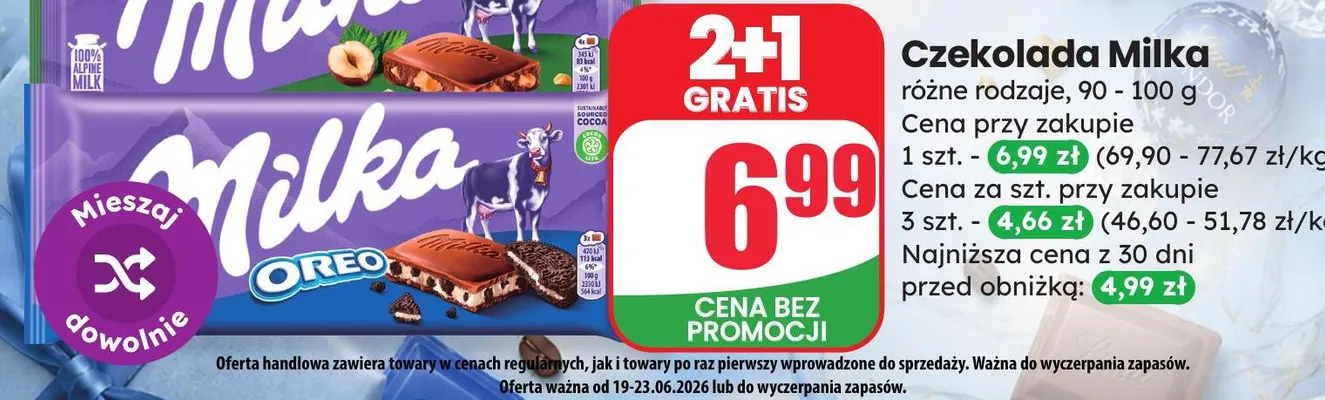 Czekolada Milka Bubbly Cappuccino promocja w Dino