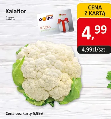 Kalafior Auchan bio promocja w Market Point