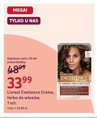 Farba do włosów L'Oreal Excellence Creme promocja w Rossmann