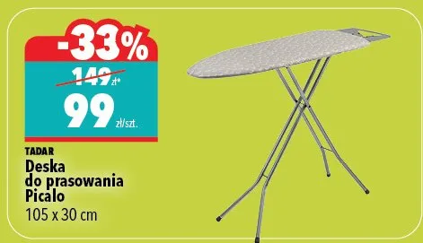 Deska do prasowania Picalo 105 x 30 cm Tadar promocja w Biedronka Home