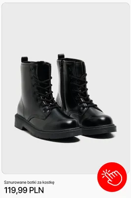 Sznurowane botki za kostkę Cropp promocja w Cropp