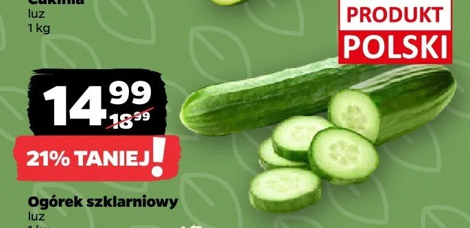 Ogórek szklarniowy luz promocja w Netto