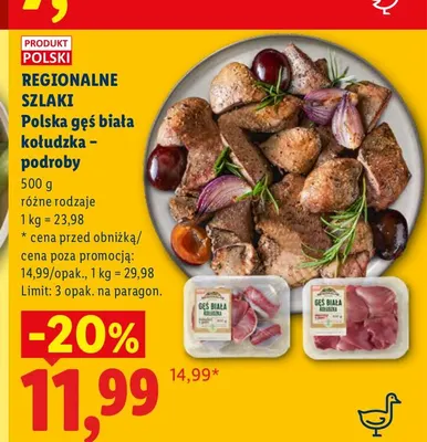 Polska gęś biała kołudzka podroby Regionalne Szlaki promocja w Lidl