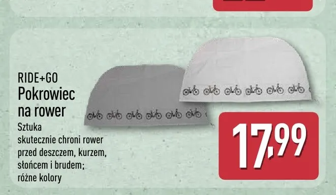 Pokrowiec na rower Ride+Go promocja w Aldi