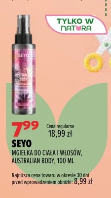 Mgiełka do ciała i włosów Australian Body Seyo promocja w Drogerie Natura