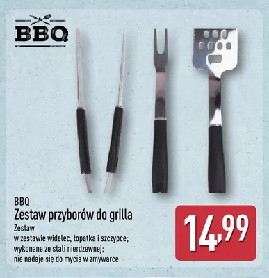 Zestaw przyborów do grilla BBQ promocja w Aldi