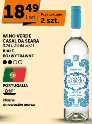 Wino Verde Casal da Seara białe półwytrawne 0,75 l promocja w Groszek