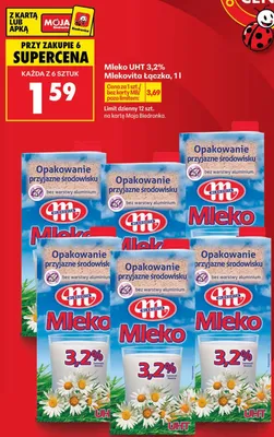 Mleko UHT 3,2% Mlekovita Łączka promocja w Biedronka