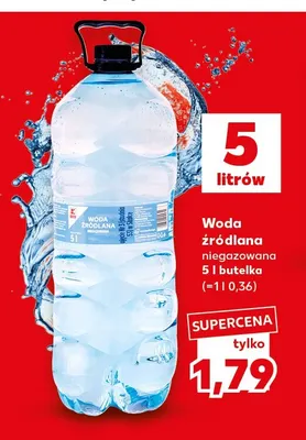 Woda źródlana niegazowana promocja w Kaufland