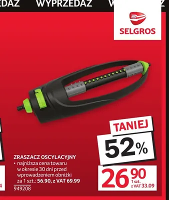 Zraszacz oscylacyjny promocja w Selgros
