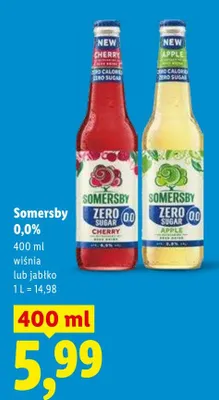 Piwo bezalkoholowe Somersby 0,0% promocja w Lidl
