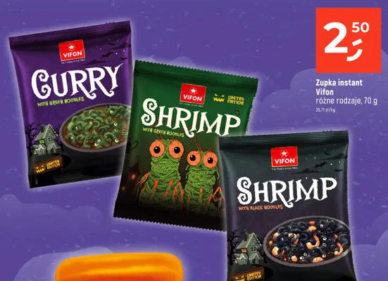Zupka instant Vifon Shrimp with green noodles promocja w Dealz