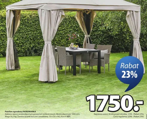 Pawilon ogrodowy promocja w Jysk