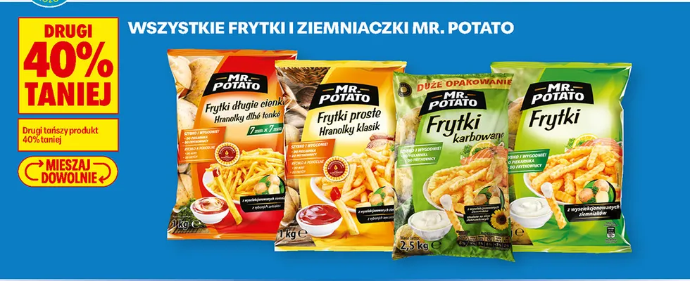 Frytki proste Mr. Potato promocja w Biedronka