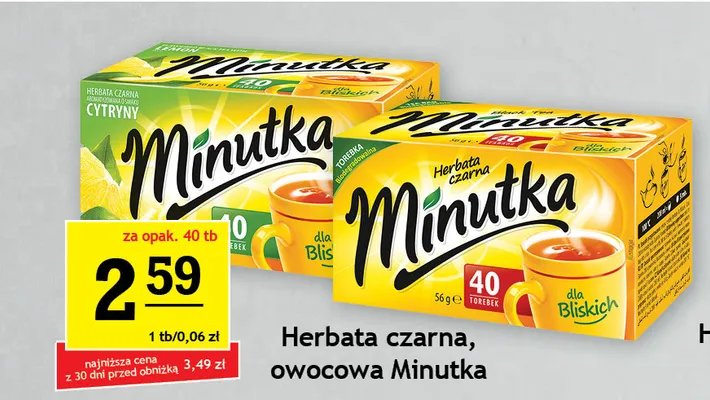 Herbata owocowa Minutka promocja w Gram Market