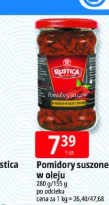 Pomidory suszone w oleju Rustica promocja w Leclerc