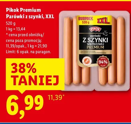 Parówki z szynki, XXL promocja w Lidl