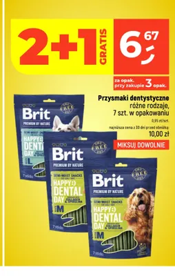 Przysmaki dentystyczne dla psa Brit Happy:) Dental Day rozmiar L promocja w Dealz