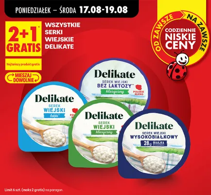 Serki wiejskie Delikate promocja w Biedronka