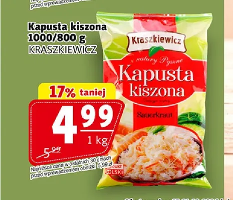 Kapusta kiszona Kraszkiewicz promocja w Prim Market