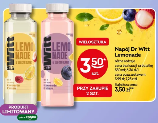 Napój Dr Witt Lemonade Lemon Blueberry promocja w Żabka