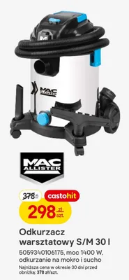 Odkurzacz warsztatowy S/M 30 l promocja w Castorama